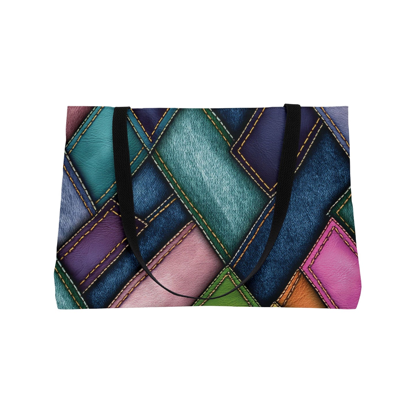 Denim Print Yoga Bag High-Quality 100% Spun Polyester 24x13 Canvas Gym Bag 42