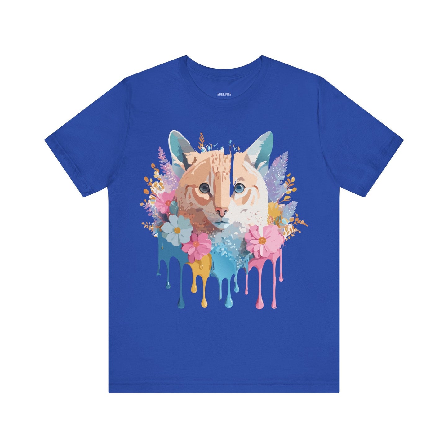 Cat Graphic Tee Unisex Vintage Art Design Adelpha Premium Comfort