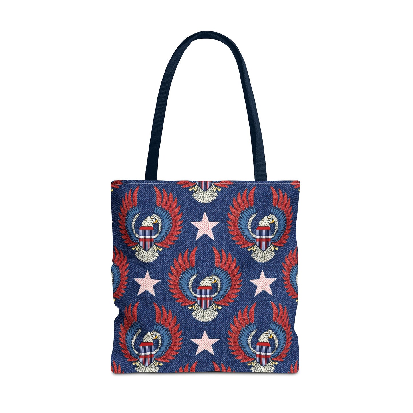 4th of July Graphic Denim Fabric Imitation Print Unisex Canvas Bag Poly Spun 3 Sizes Tote Bag 200-4