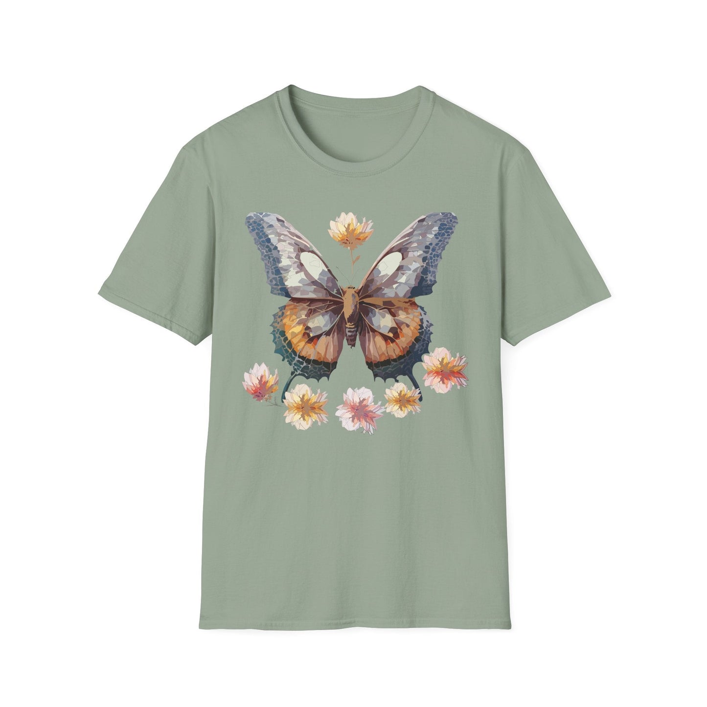 Butterfly Shirt Unisex Monarch Butterfly Tee Gildan Softstyle 64000 Ring Spun Cotton