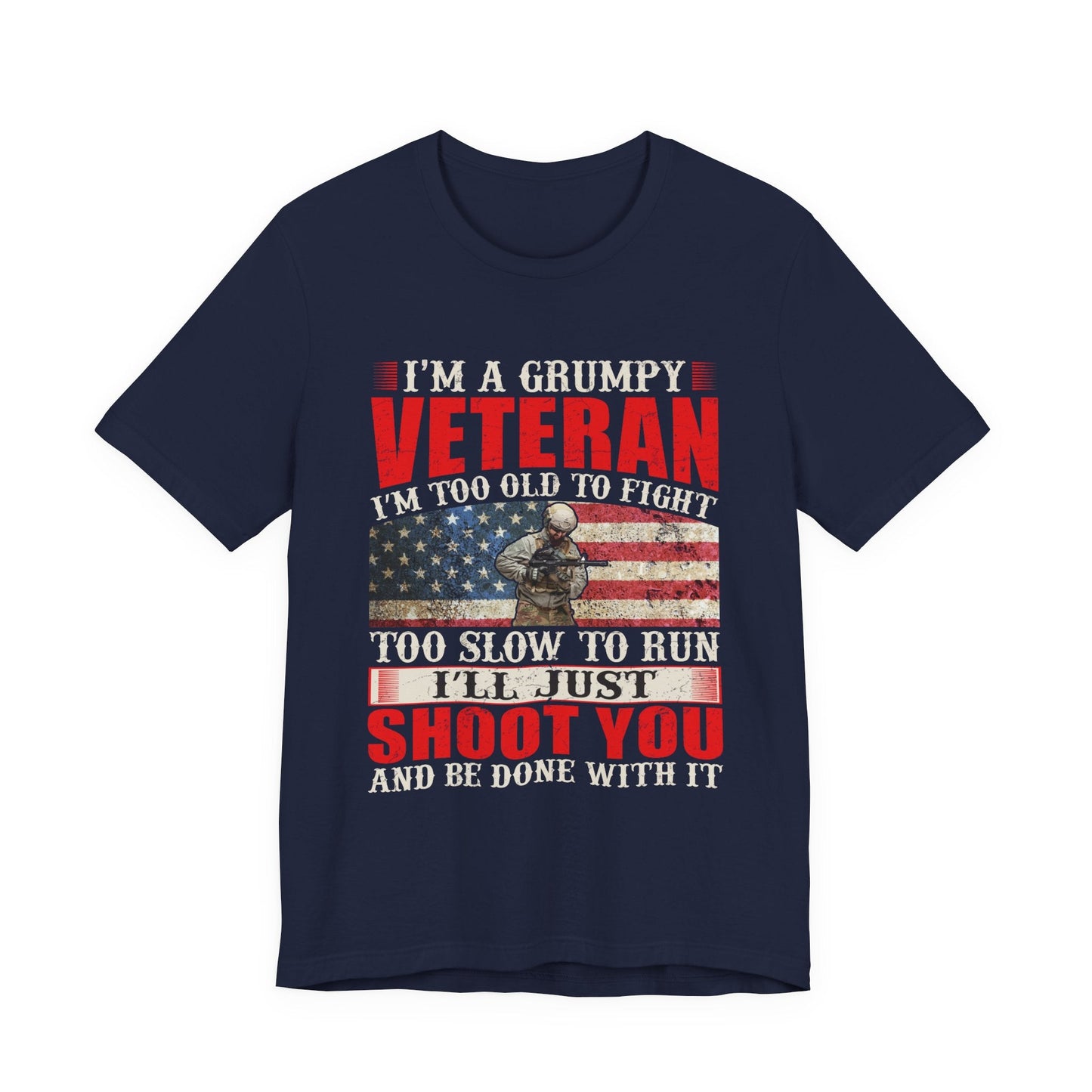 Army Veteran Patriotic Graphic Design Unisex Cotton T-Shirt v38