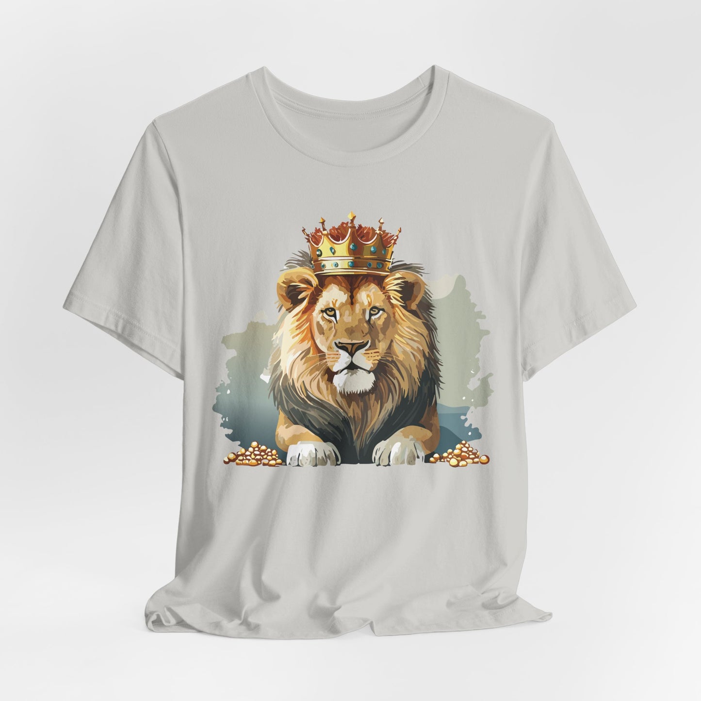 Majestic Lion Crown T-shirt, Animal Shirt, Lion Tee, Unisex Top, Birthday Gift, Shirt with Animal design