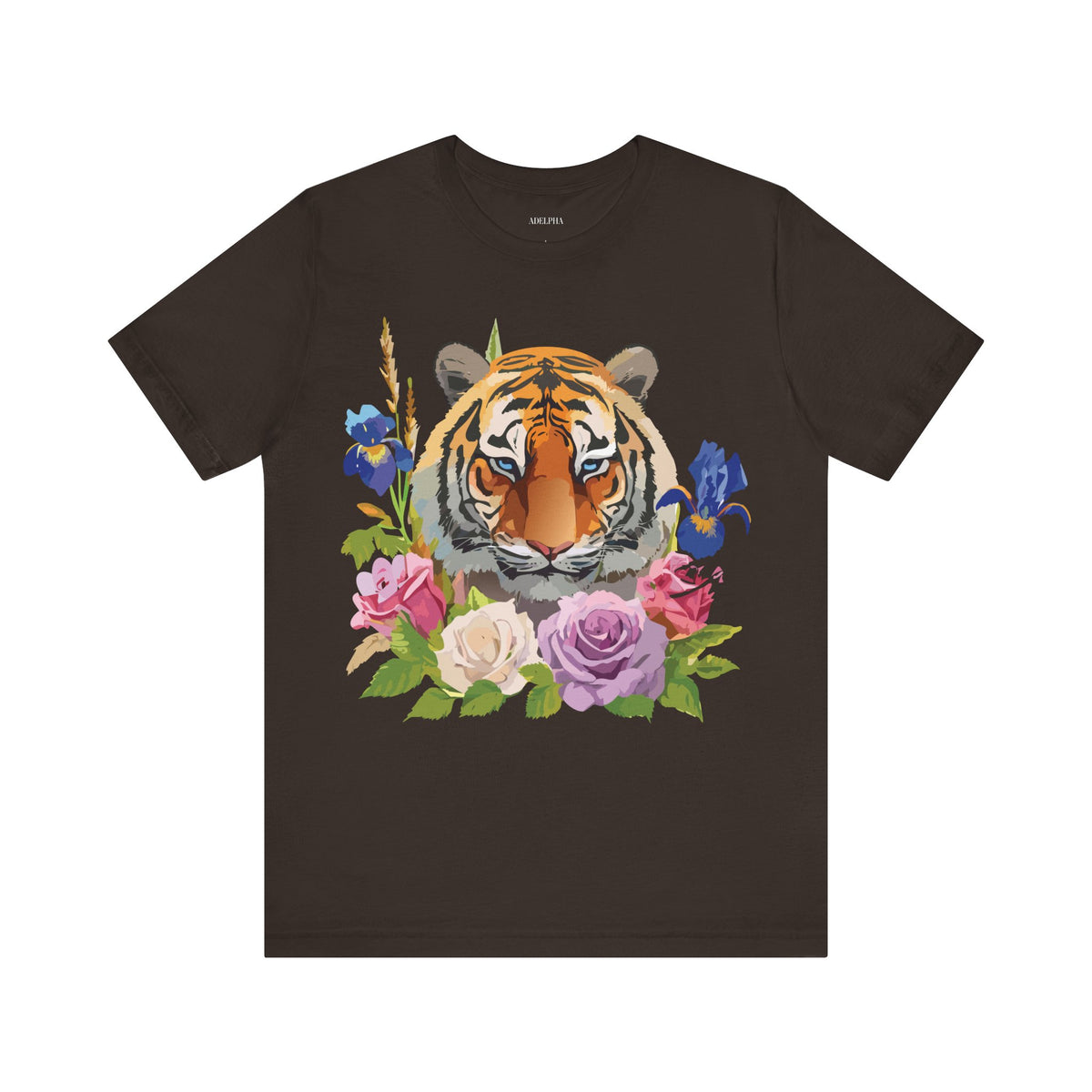 Tiger Graphic Unisex Cotton Bella+Canvas Tee with Art Animal Design d92
