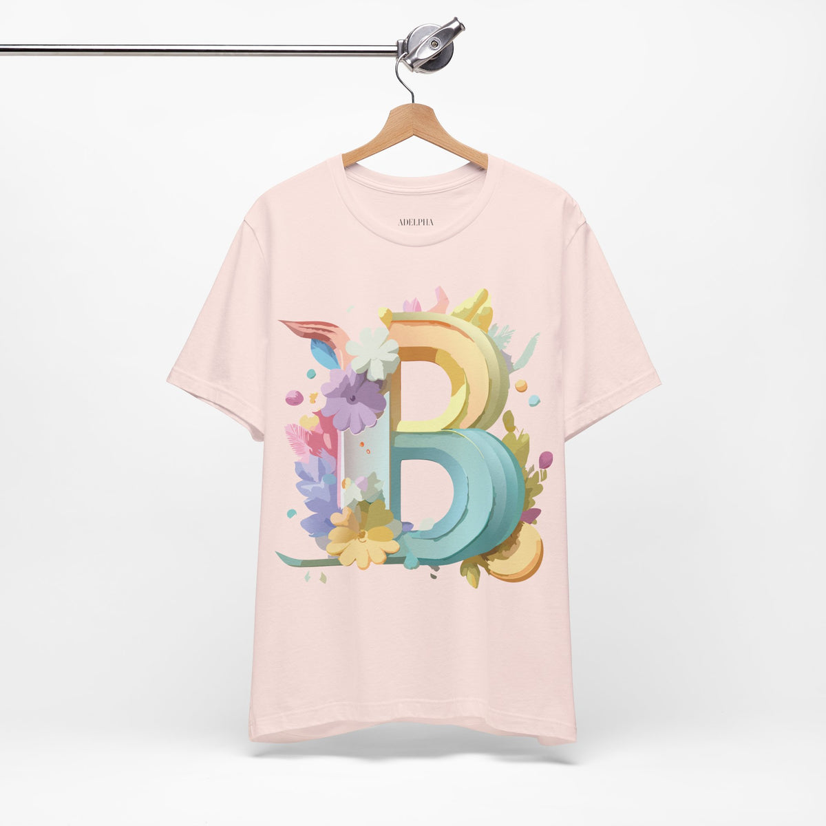 Letter B Graphic Unisex Cotton Bella+Canvas Tee with Art Letter Design