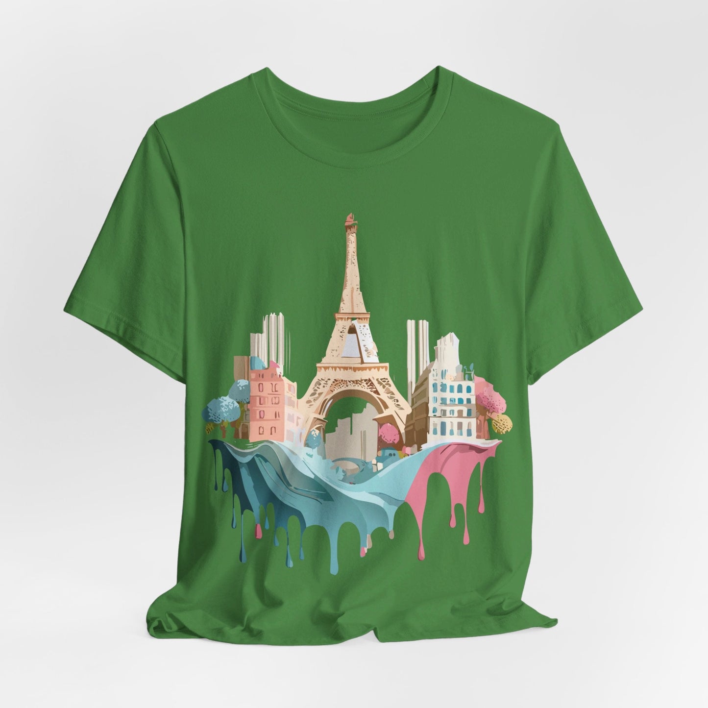 Paris Tourist Shirt Graphic Tee Unisex Jersey Short Sleeve Art Design By Adelpha Vintage Inspired