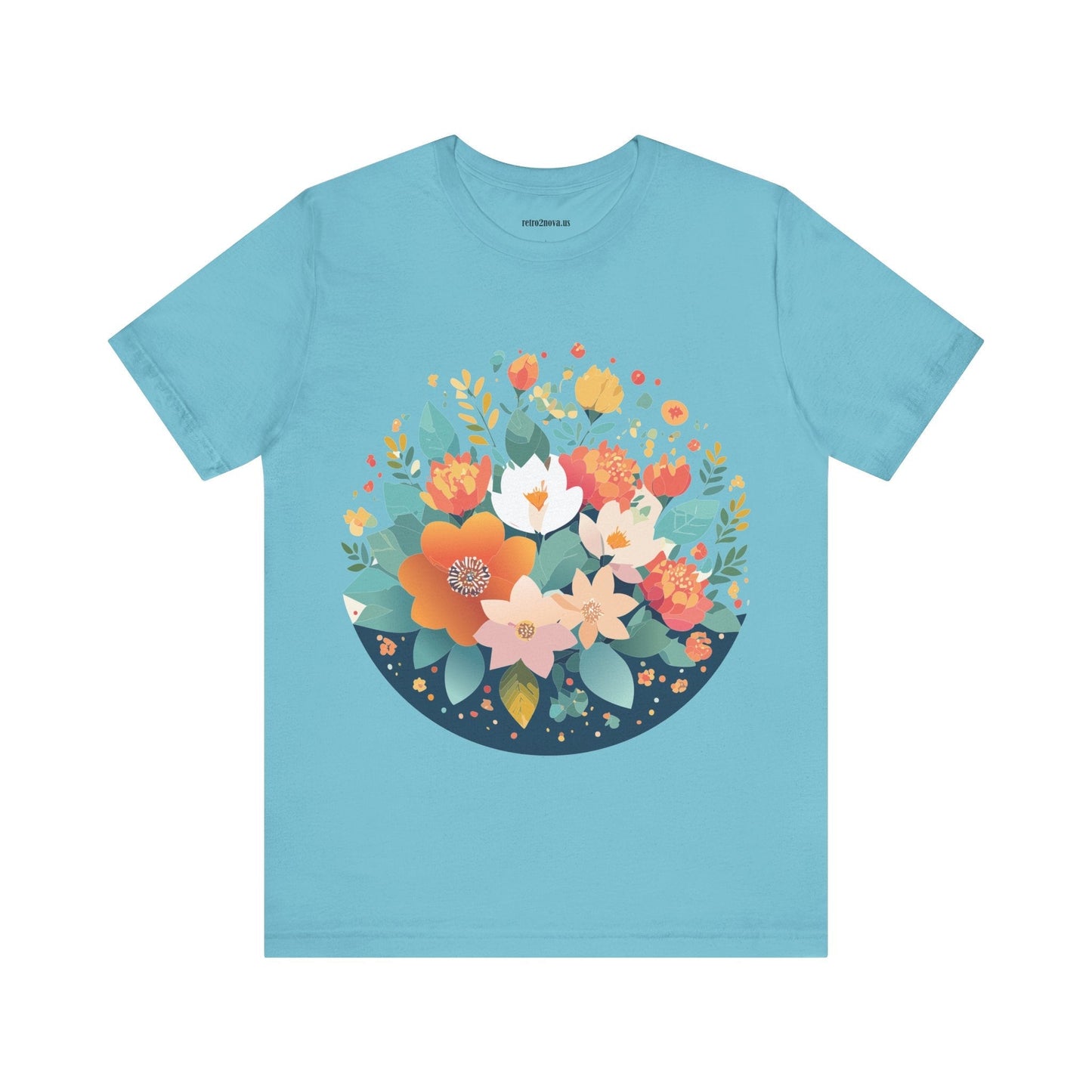 Floral Flowers Shirt Unisex Lightweight Breathable Jersey Tee Floral Pattern Short Sleeve