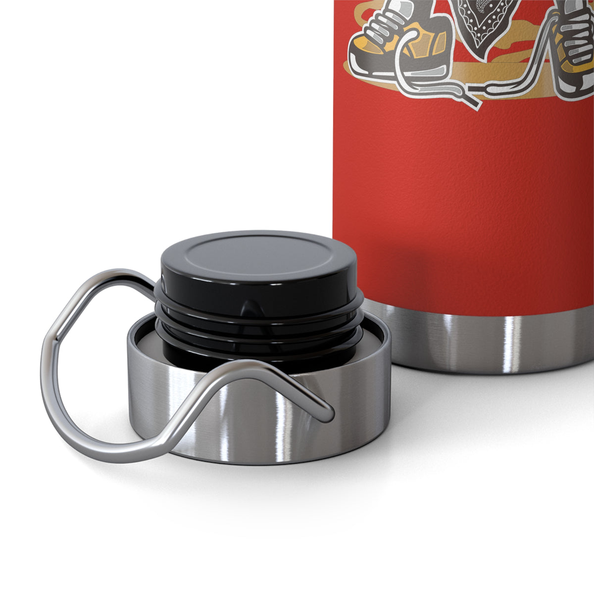 22oz Copper Insulated Water Bottle with Cartoon Design - CV105
