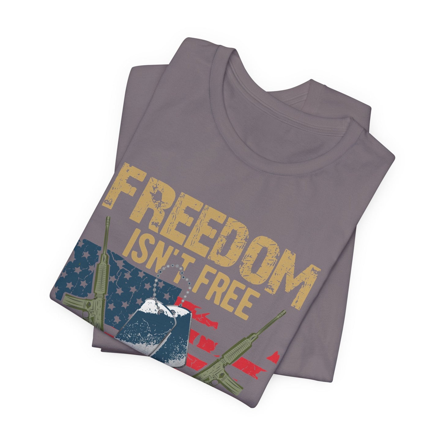 Army Veteran Patriotic Graphic Design Unisex Cotton T-Shirt v19