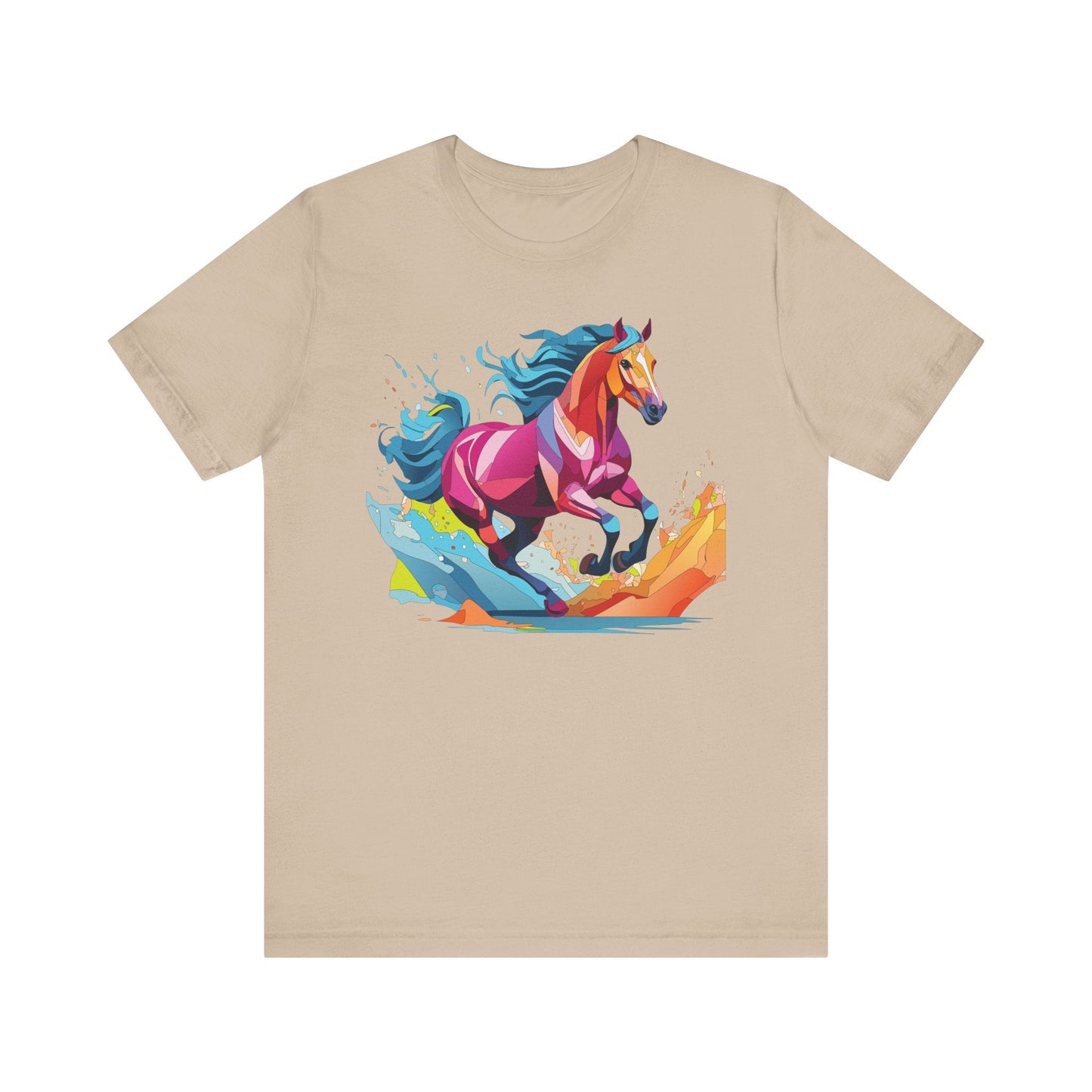 Unisex Animal Tee Shirt With Wild Animals Art Design Short Sleeve Casual Wear Everyday