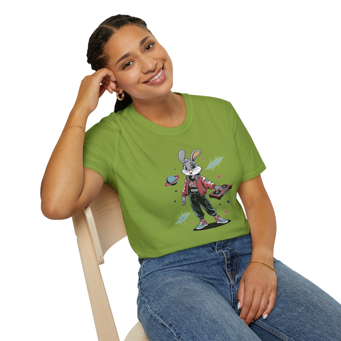 Cartoon T Shirt With Animation And Funny Animals Tee Unisex Softstyle 100 Percent Ring Spun Cotton