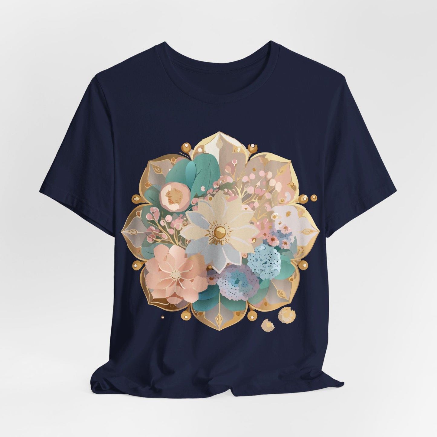 Mandala Graphic Unisex 100 Cotton Vintage Floral Artwork Tee 14