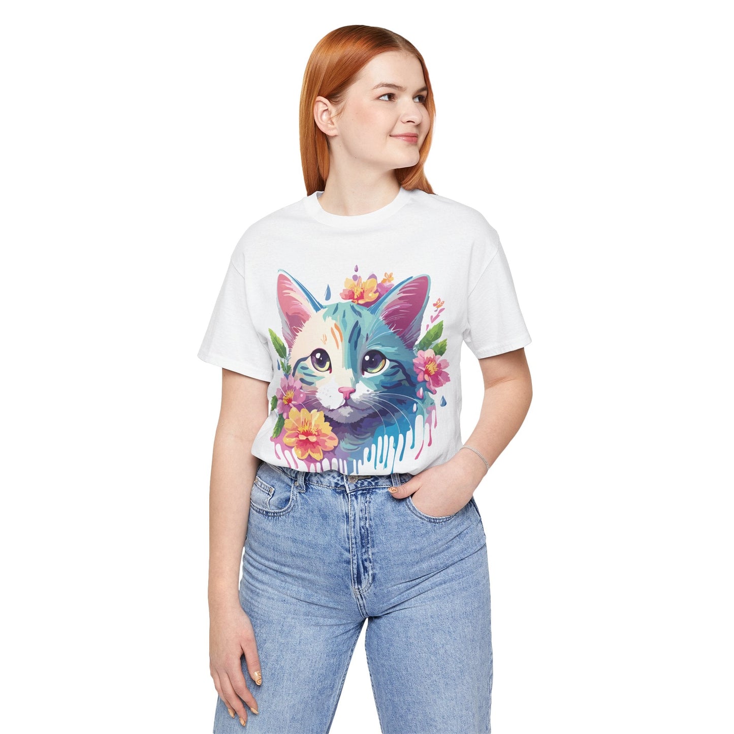Cat Graphic Tee Unisex Shirt Adelpha Vintage Inspired Short Sleeve