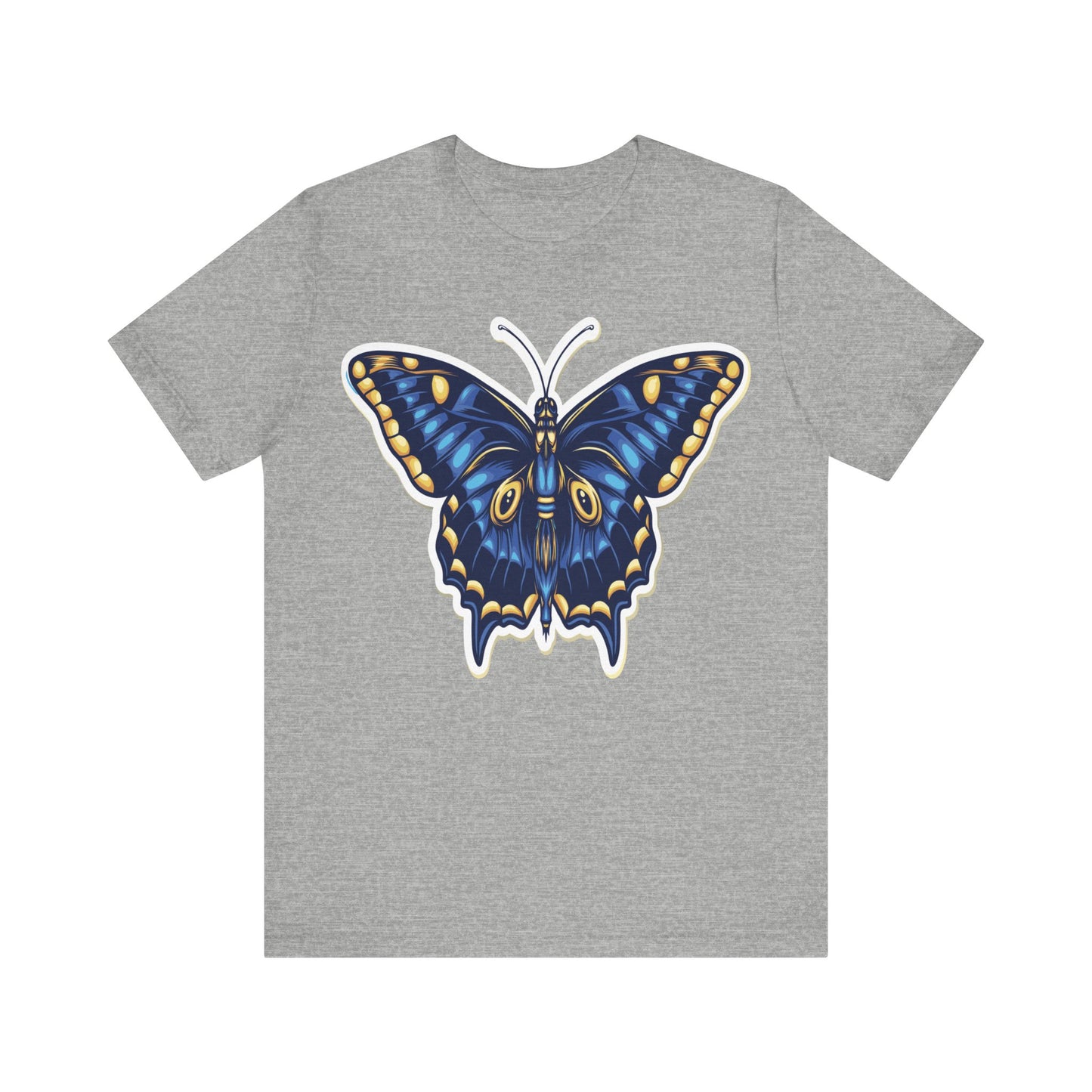 Cotton Tee Shirt with Butterfly Prints