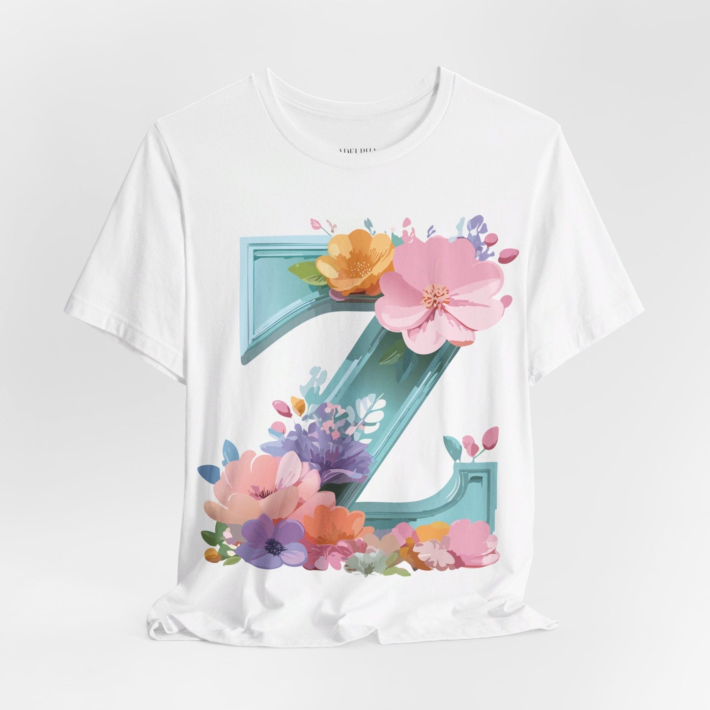 Letter Z Shirt Graphic Tee Unisex Jersey Short Sleeve Premium Vintage Inspired Artwork Adelpha