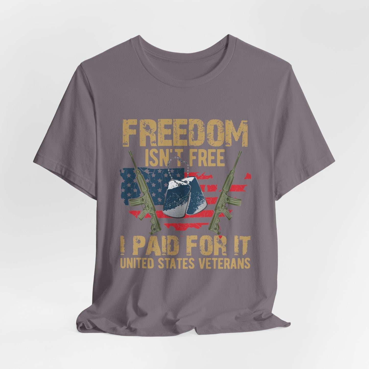 Army Veteran Patriotic Graphic Design Unisex Cotton T-Shirt v19
