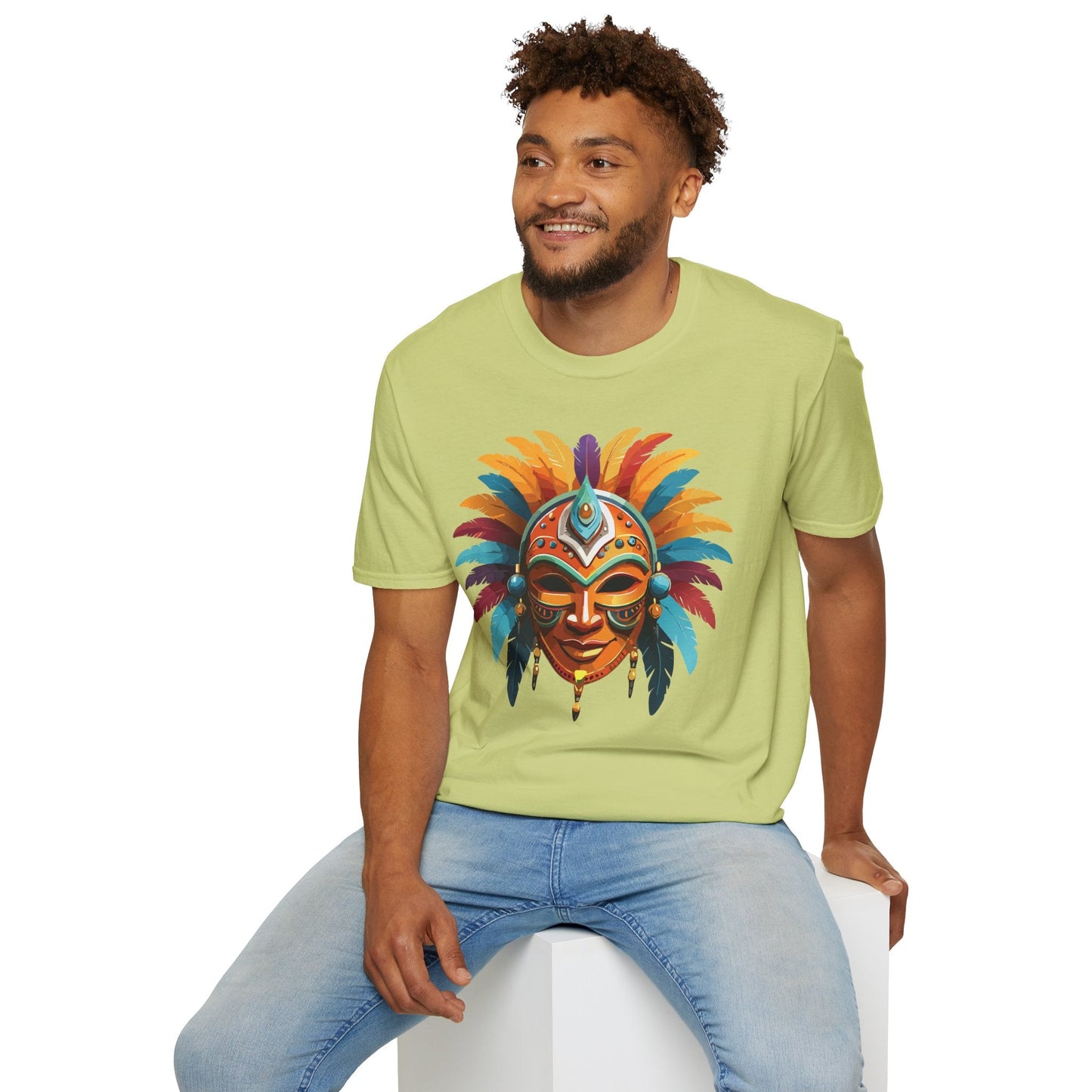 Mask Tee Shirt Unisex Softstyle 100 Percent Ring Spun Cotton Masquerade Tees For Comfort