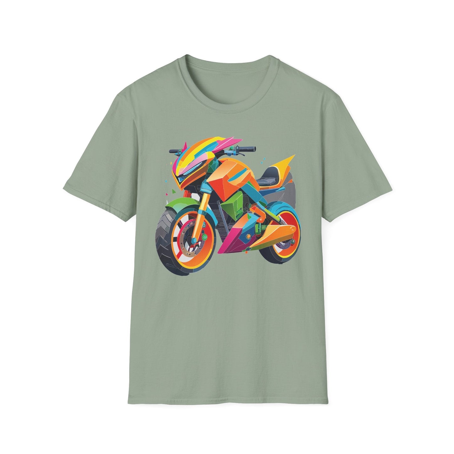 Unisex Bike T Shirt Moto Shirt MTB T Shirt With Art Design Softstyle Cotton Tee For Enthusiasts