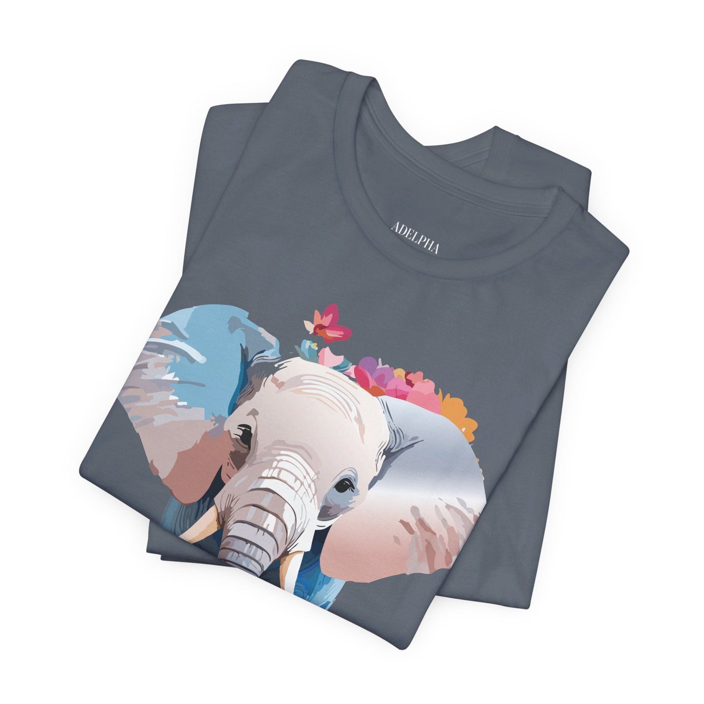 Elephant Graphic Tee Unisex Short Sleeve by Adelpha Premium Vintage Inspired Artwork
