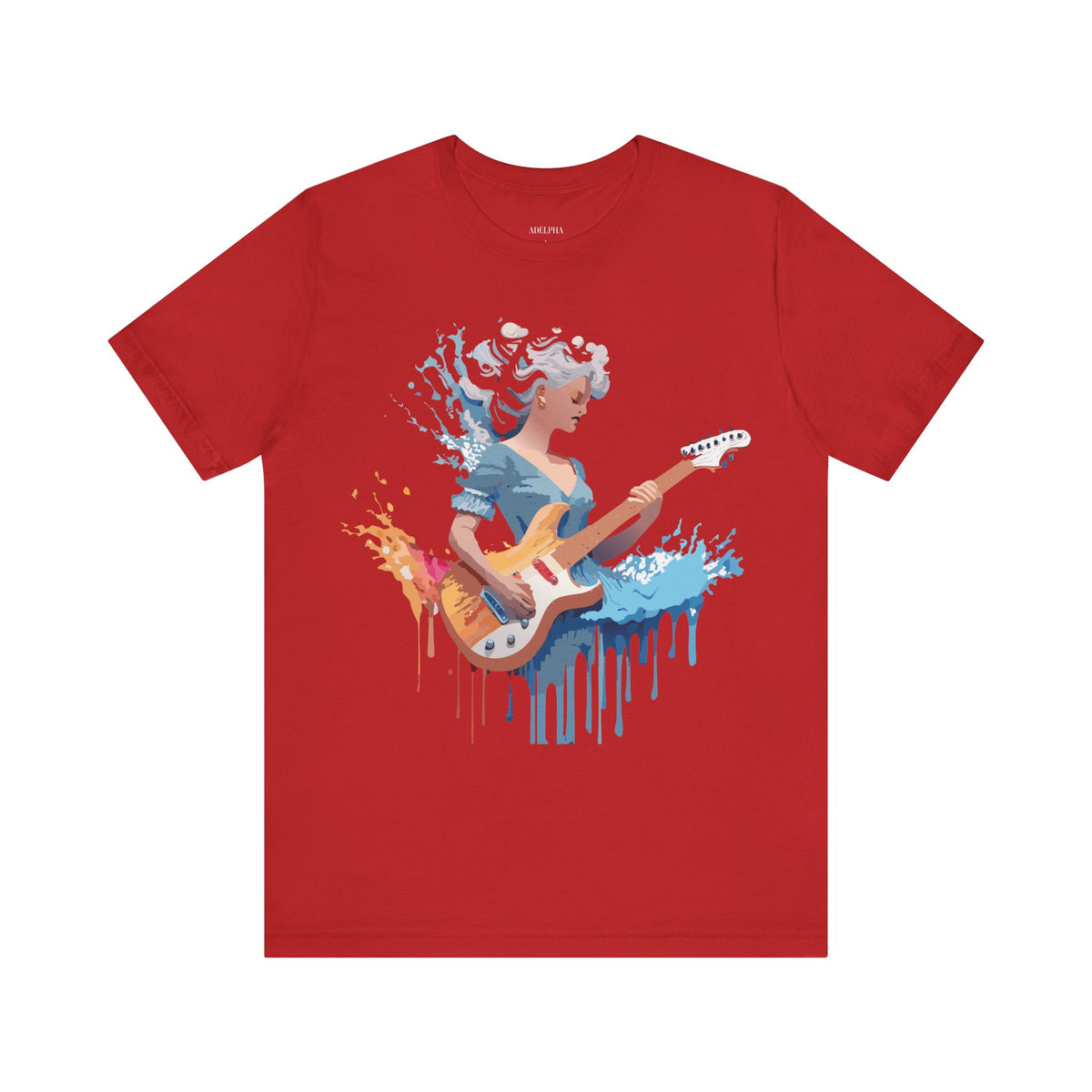 Music Graphic Unisex Cotton Bella+Canvas Tee with Art Design m87