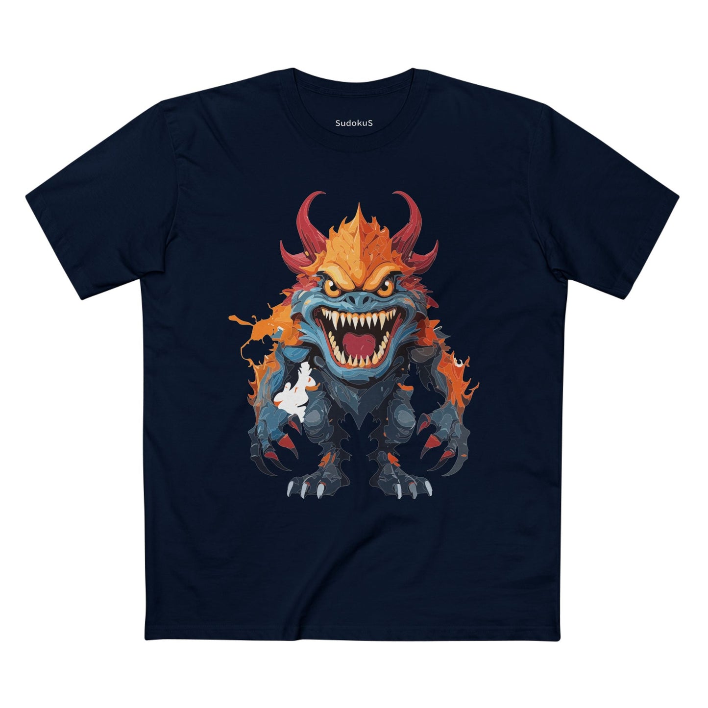 Cartoon Monsters Graphic Unisex 100 Cotton Staple Tee 33