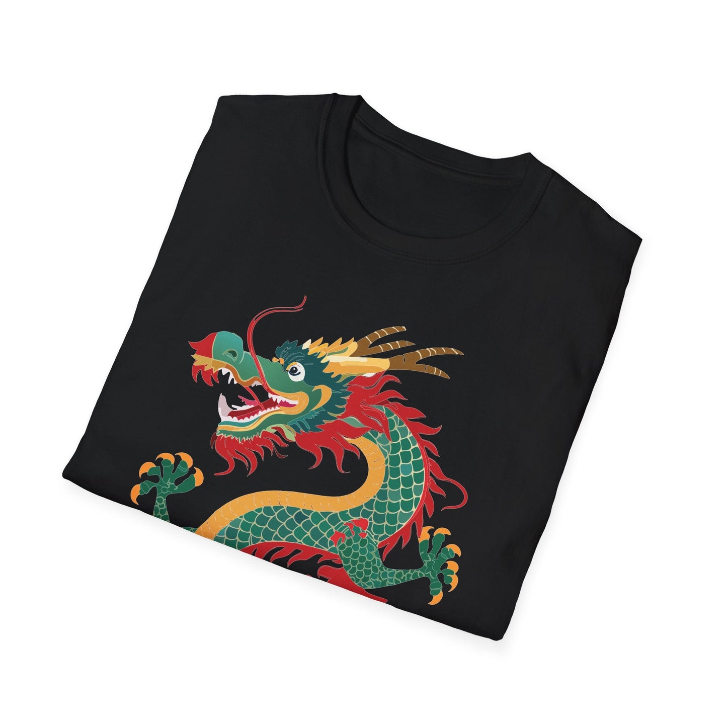 Dragon Graphic Unisex Cotton Softstyle Art Design Tee With Animals 3