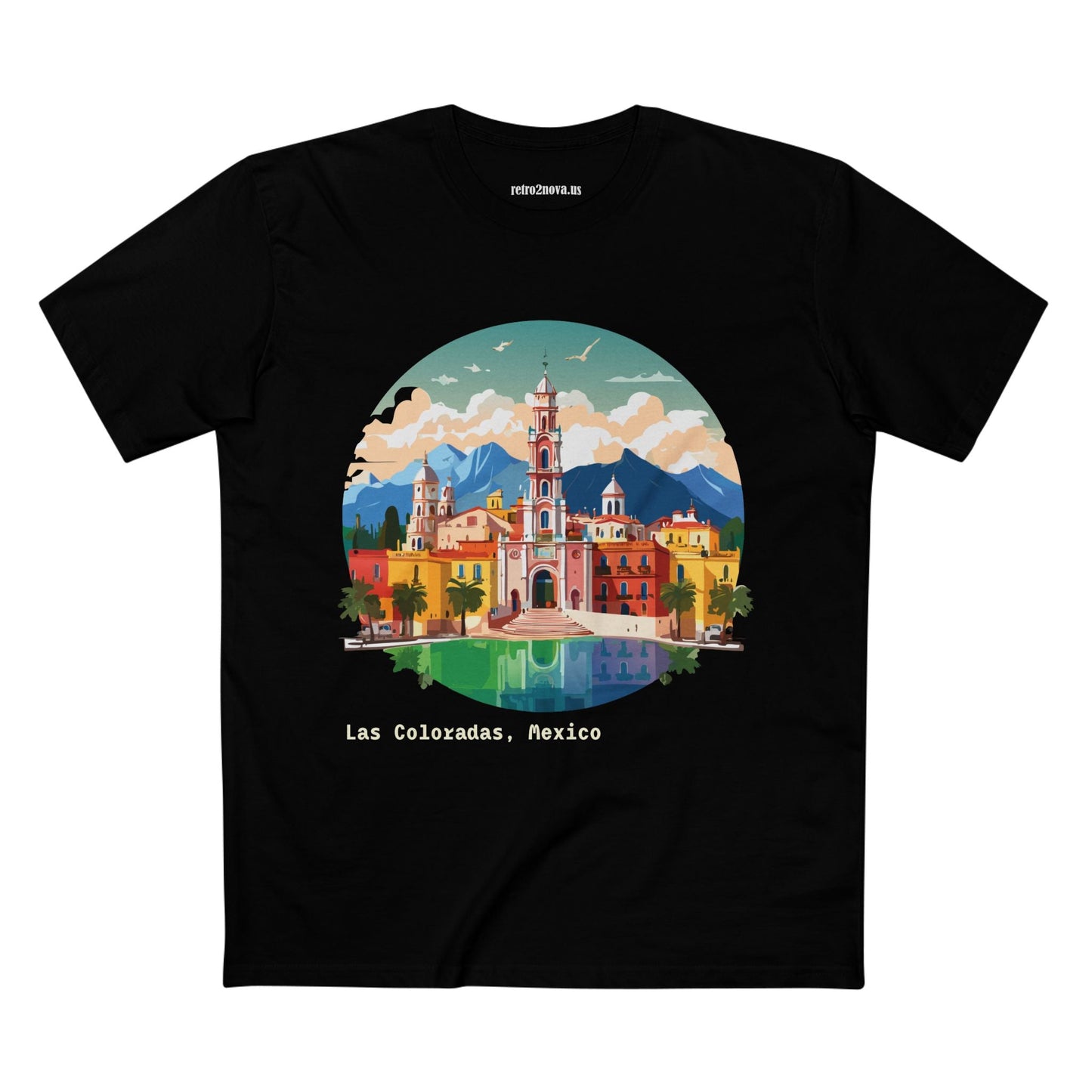 Travel Shirt for Mexico Tourists Unisex Premium Cotton Art Tee by Retro2Nova Original Art Design