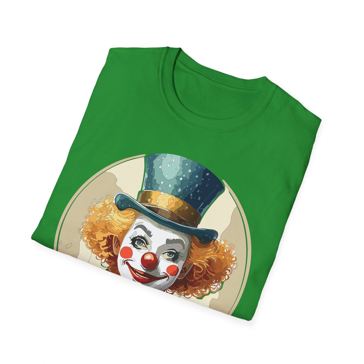 Clown Shirt Unisex T Shirt With Clown Circus Theme Funny Man Shirt Gildan Softstyle 64000