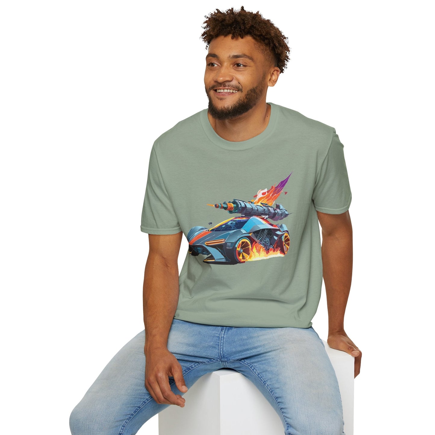 Car T Shirt for Car Lovers Unisex Softstyle Tee 64000 Hot Wheels Design Shirt with Cars