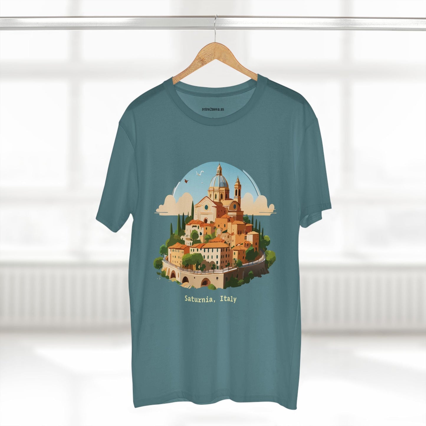 Italy Travel Shirt Unisex Premium Cotton Art Tee By Retro2Nova TT64 For Everyday Comfort