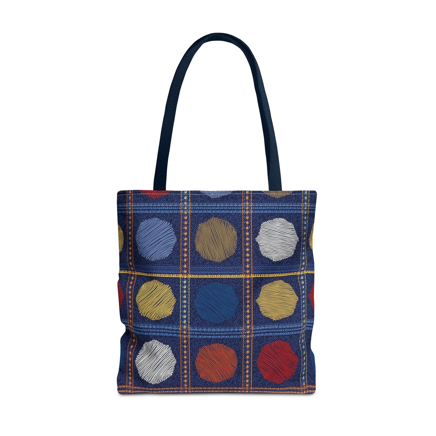 Denim Fabric Imitation Print Unisex Canvas Bag Poly Spun 3 Sizes Tote Bag 186