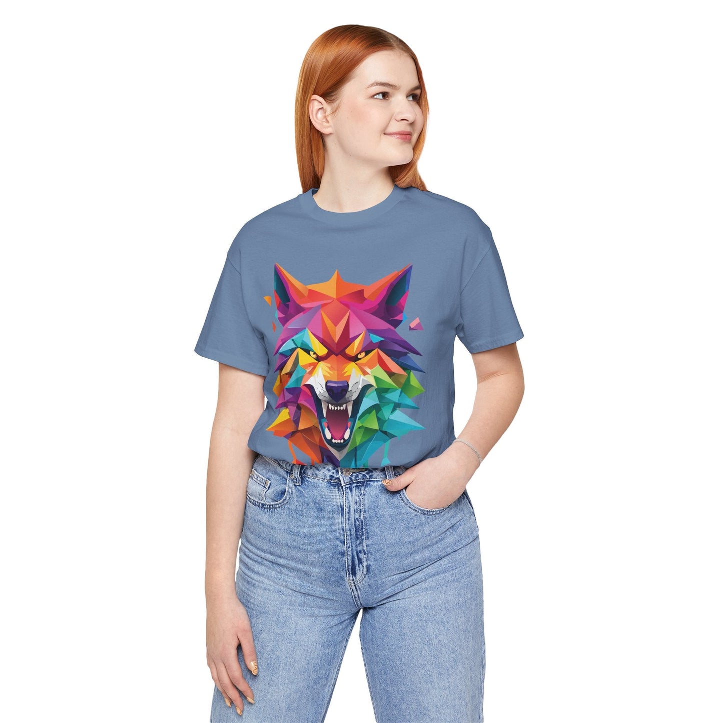 Unisex Animal Shirt With Art Design And Wild Animals Print Tee Short Sleeve Premium