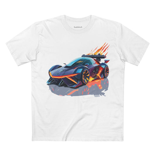 Car Graphic Unisex 100 Cotton Staple Tee 19