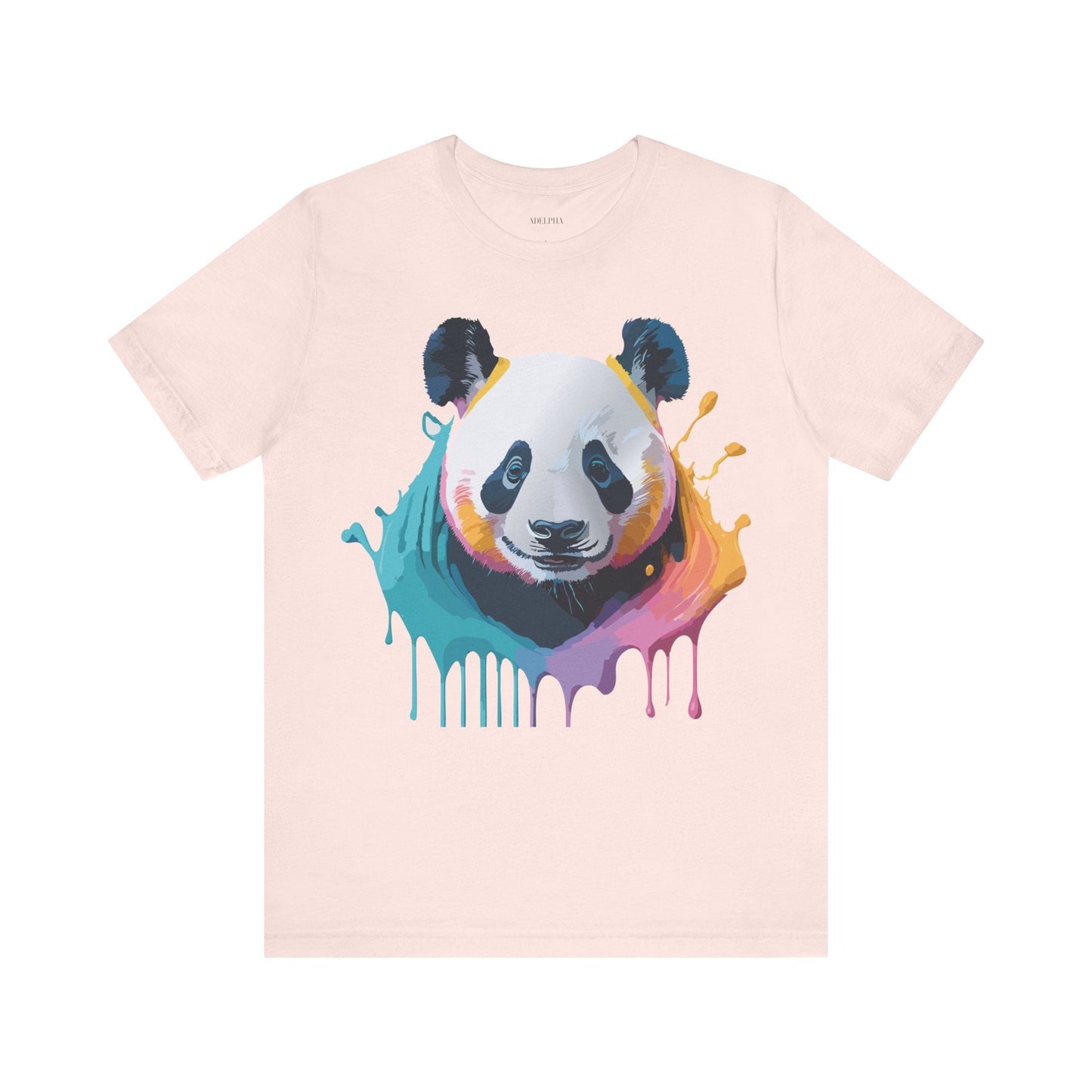 Panda Shirt Unisex Graphic Tee Vintage Inspired Art by Adelpha Premium Jersey Short Sleeve