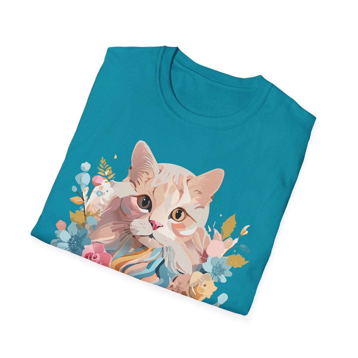 Unisex Cat Shirt Kitten Tee Cat Lover Tee Softstyle 64000 Gildan