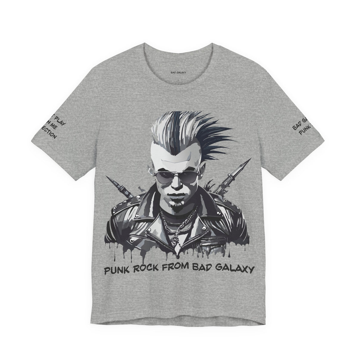 Punk Rock Graphic Unisex Cotton Bella+Canvas Tee with Art Design b29