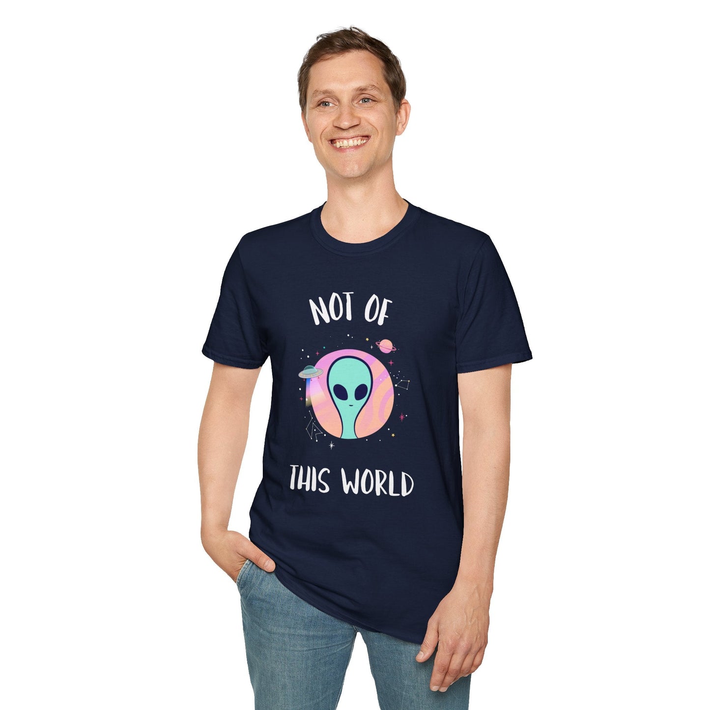Alien Graphic TShirt  Not Of This World Cute Pastel UFO Tee