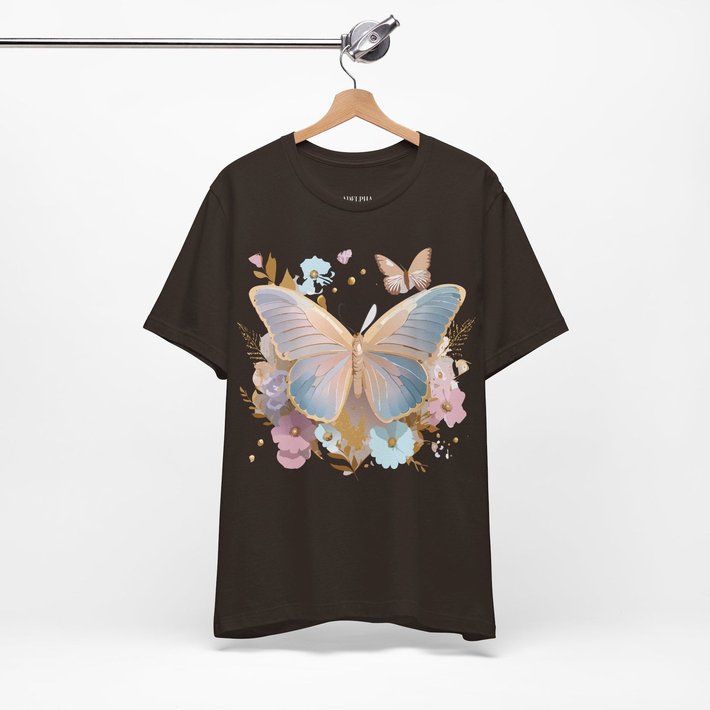 Butterfly Graphic T Shirt Unisex Vintage Artwork Tee By Adelpha