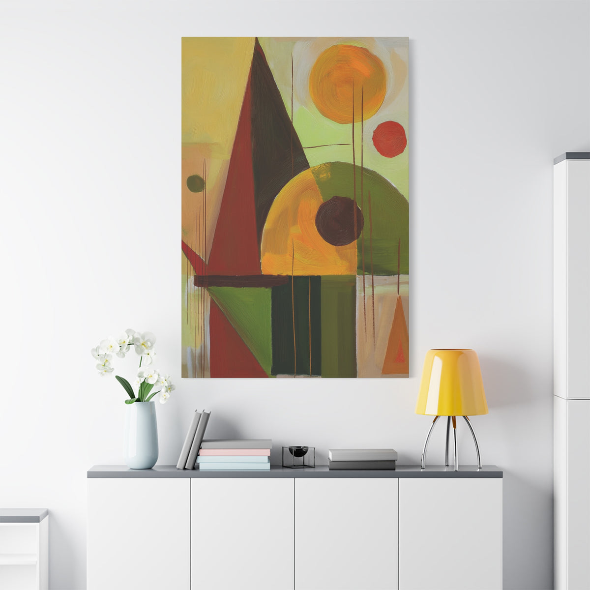 Abstract Geometric Painting Print Canvas 20x24,20x30,24x30 24x32,24x36,30x40 32x48,36x48,40x60 Pine-Wood Inner Frame ABS-60