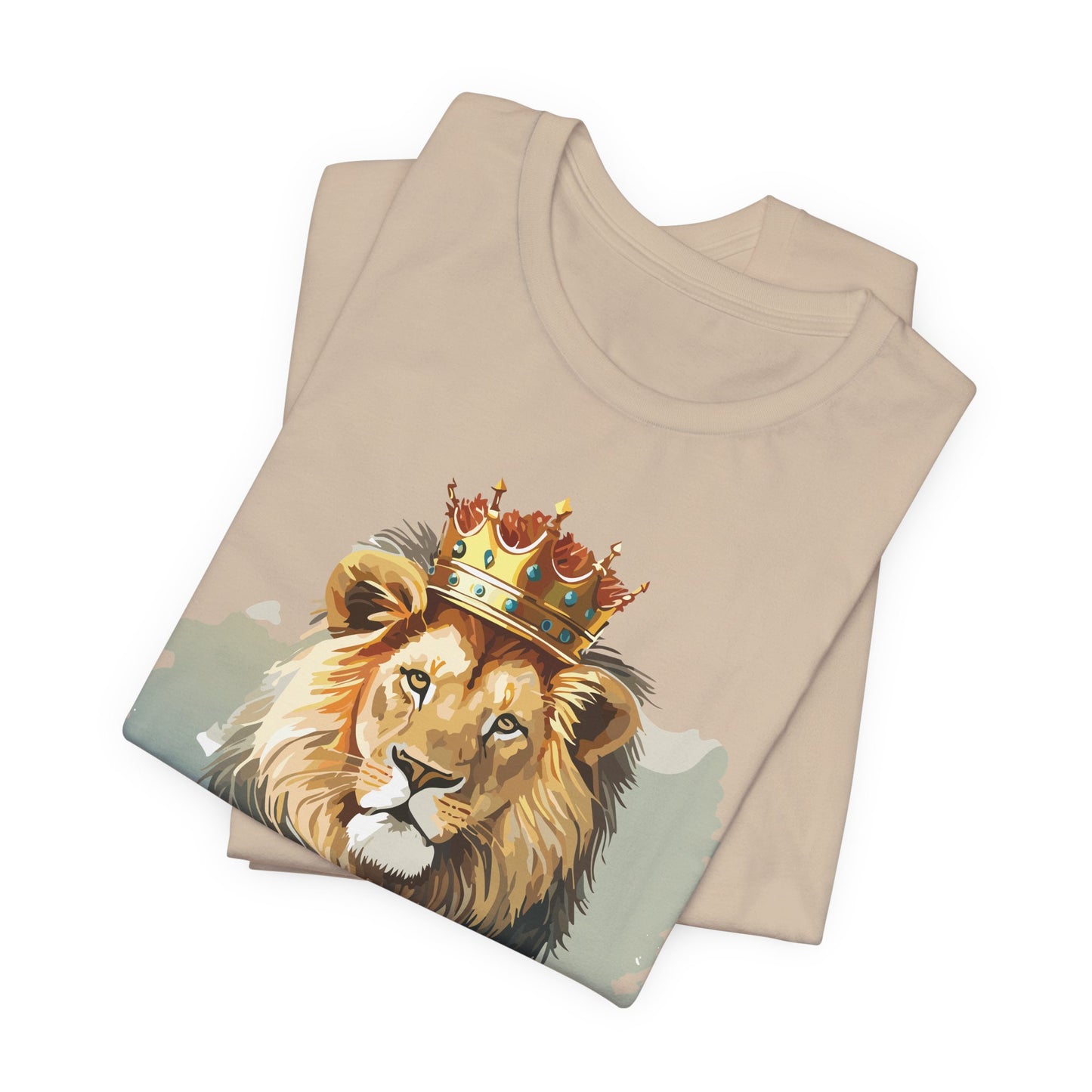 Majestic Lion Crown T-shirt, Animal Shirt, Lion Tee, Unisex Top, Birthday Gift, Shirt with Animal design