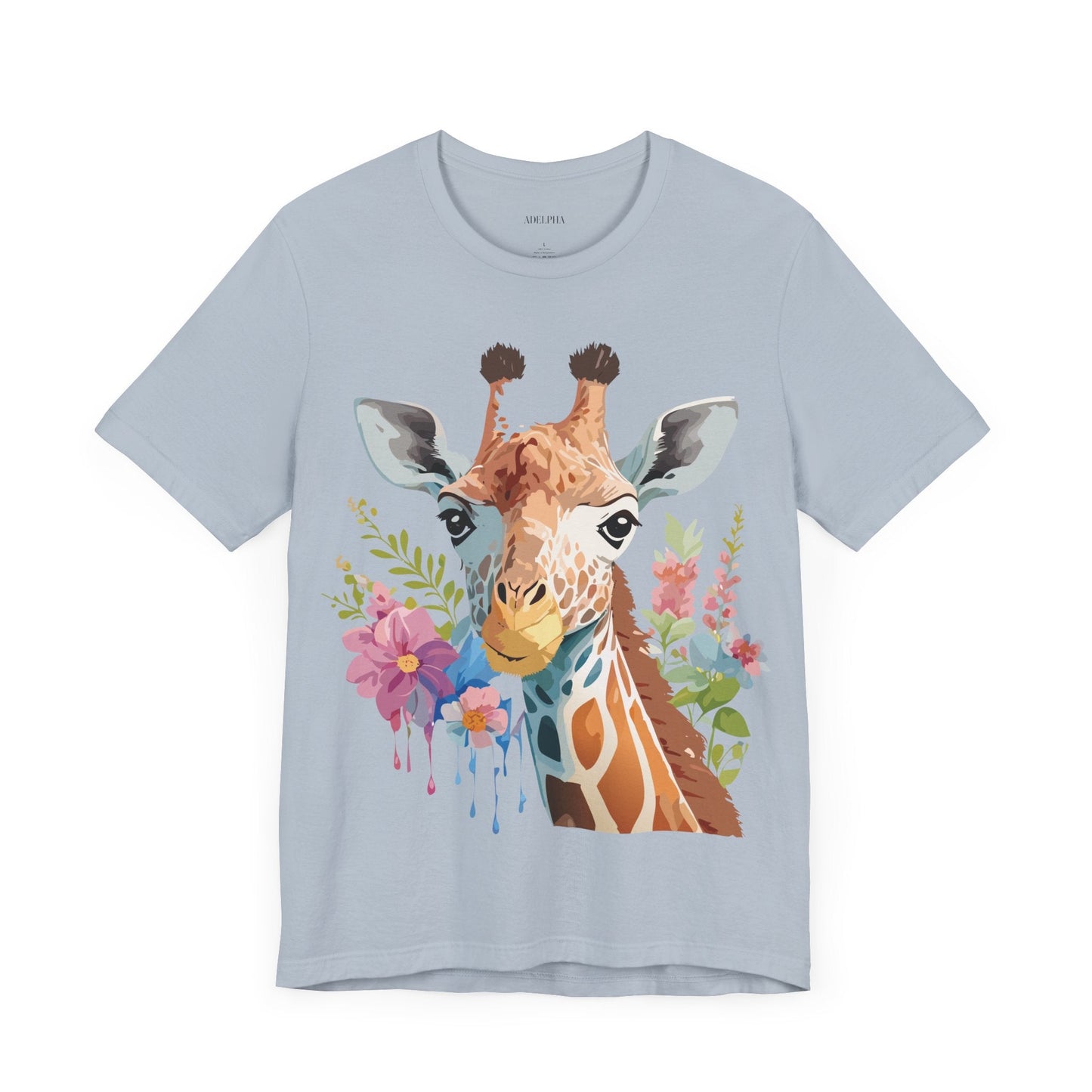 Giraffe Graphic Unisex 100 Cotton Vintage Animal Art T-Shirt 3