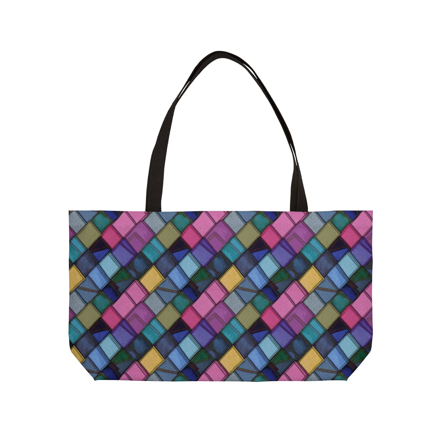 Denim Print Yoga Bag High-Quality 100% Spun Polyester 24x13 Canvas Gym Bag 29