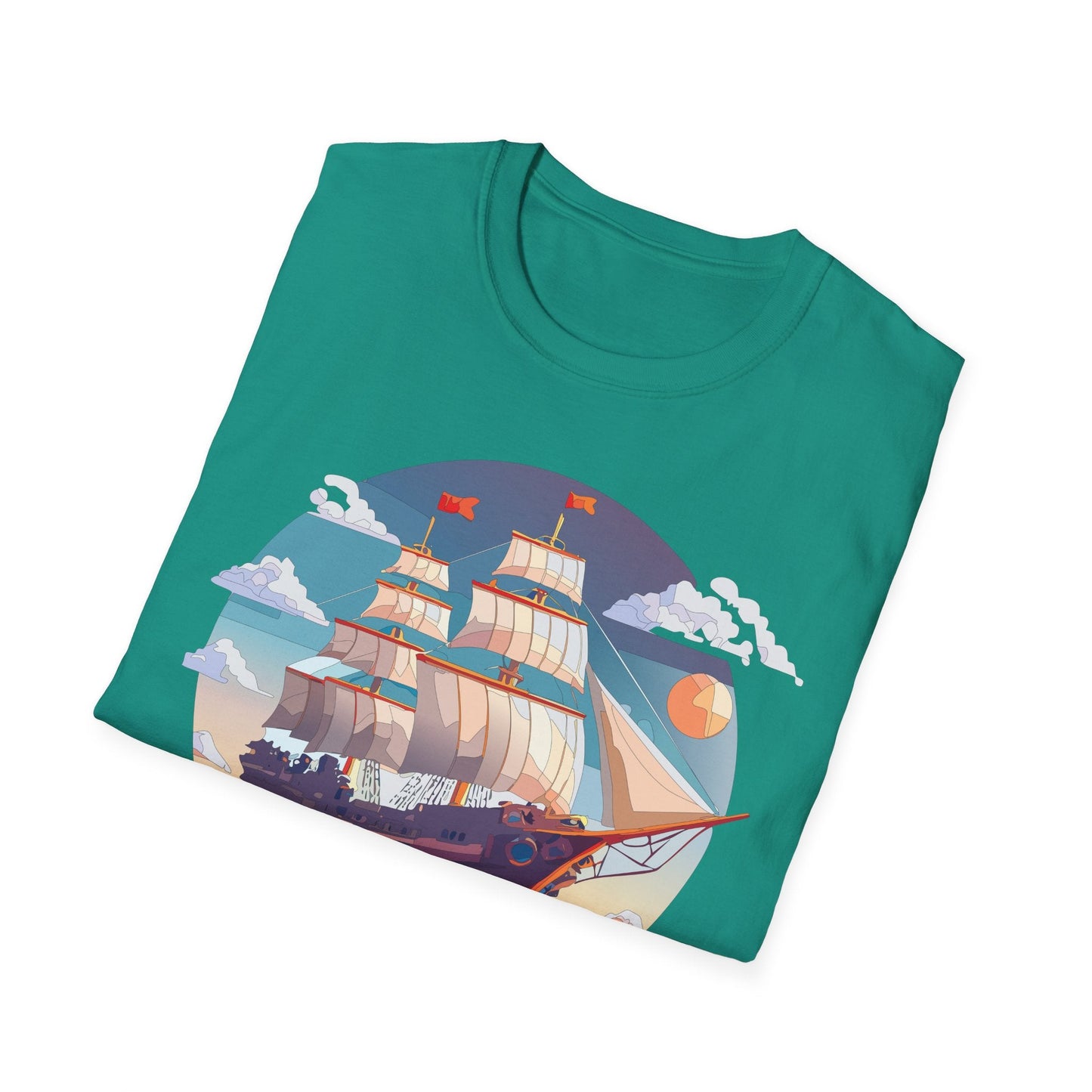 Nautical Ship T Shirts Frigate T Shirts Vessel Tee Shirt Unisex Softstyle T Shirt