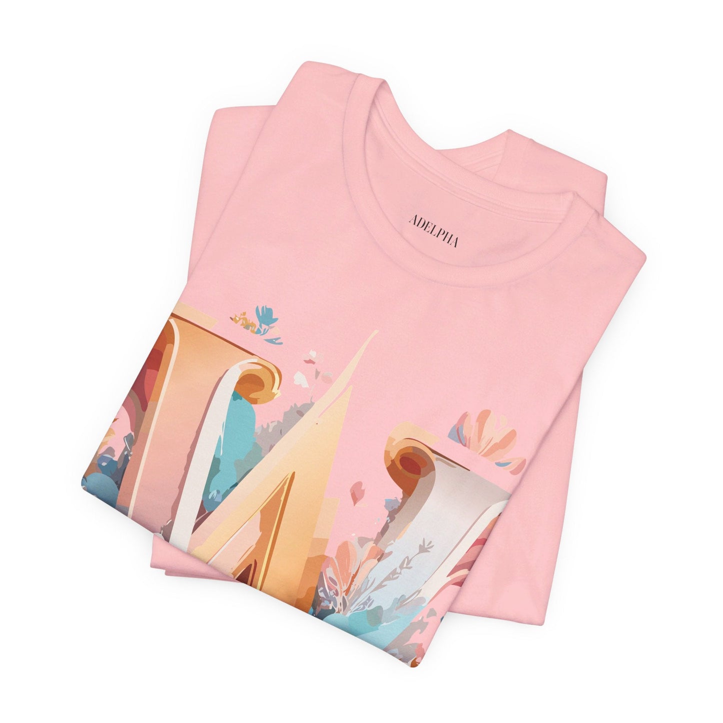 Letter W Shirt Graphic Tee Unisex Jersey Short Sleeve Vintage Inspired Art Adelpha Design