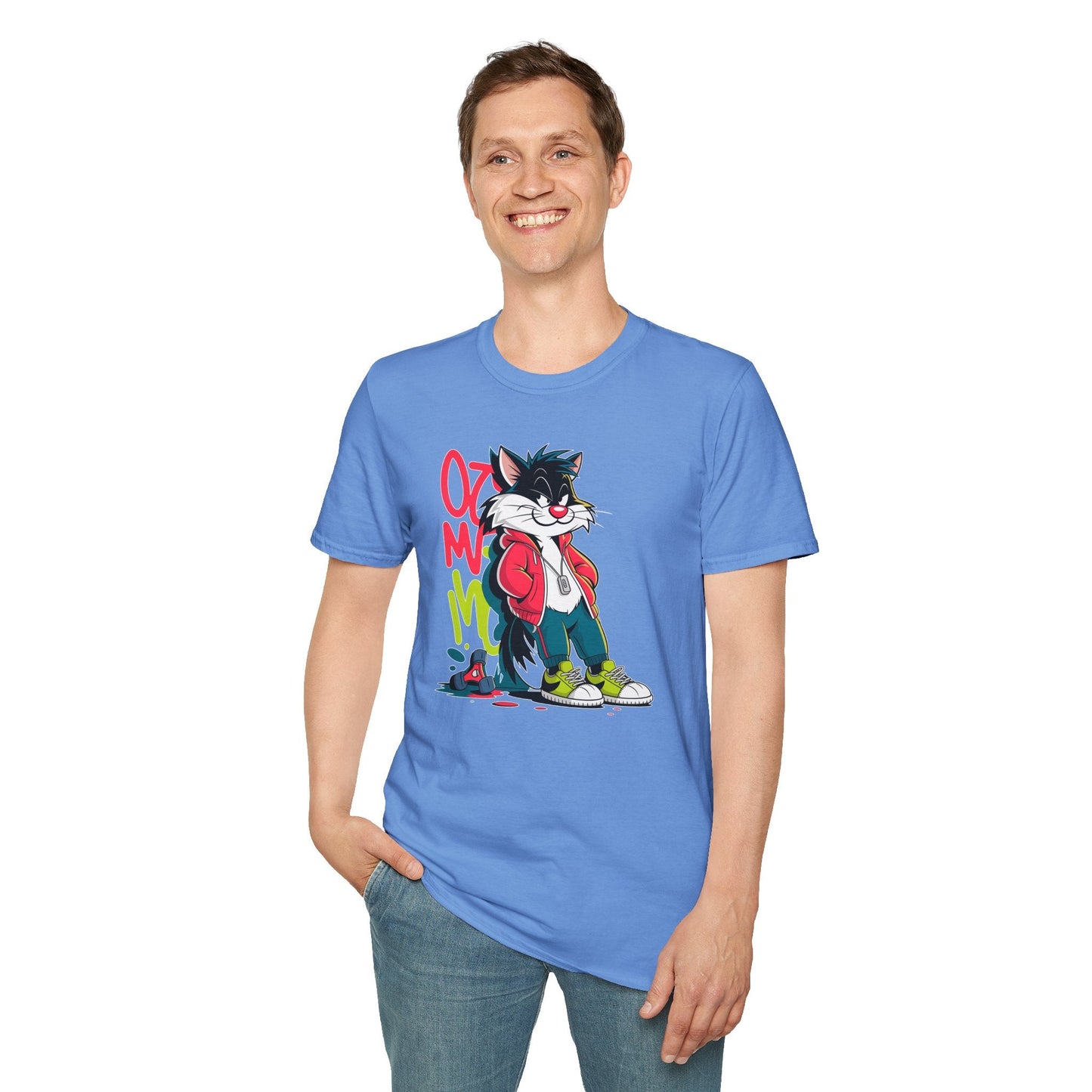 Cartoon T Shirt With Animals And Animation Tee For Unisex Softstyle Gildan 64000