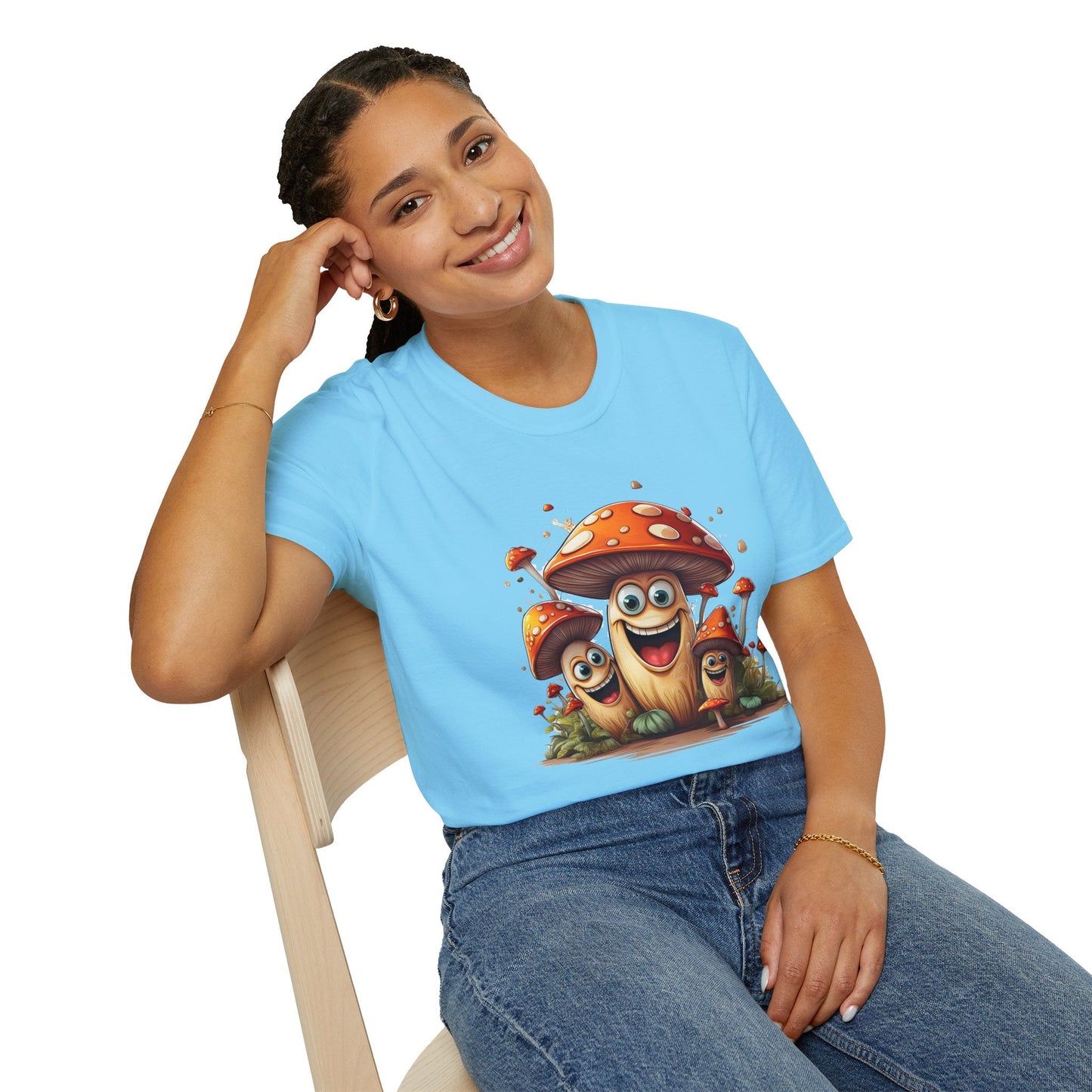 Mashroom Tee Shirt Unisex Funny Mashroom Design Softstyle 100 Percent Cotton Gildan