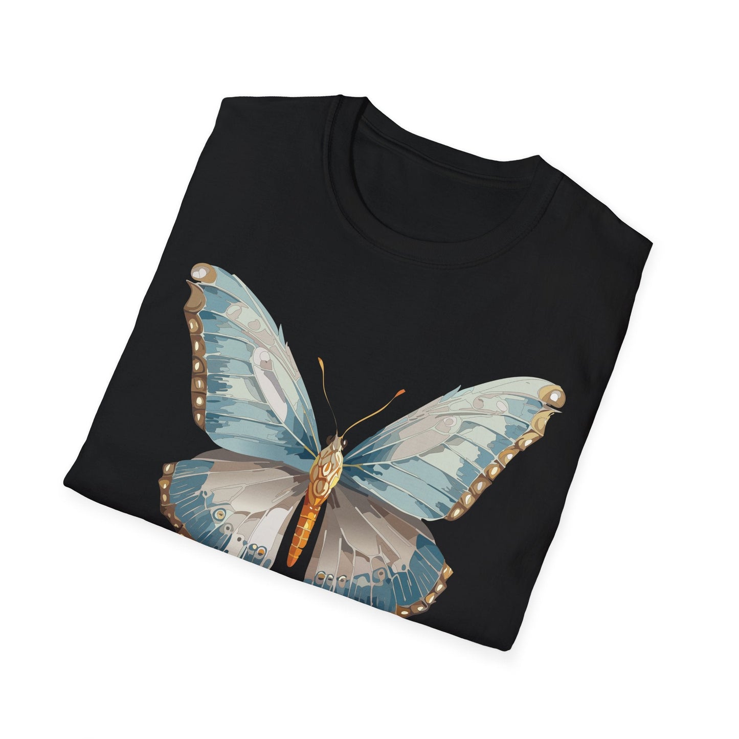 Butterfly Emblem Shirt Unisex T Shirt Gildan Softstyle 64000 Monarch Print Cotton Tee Everyday