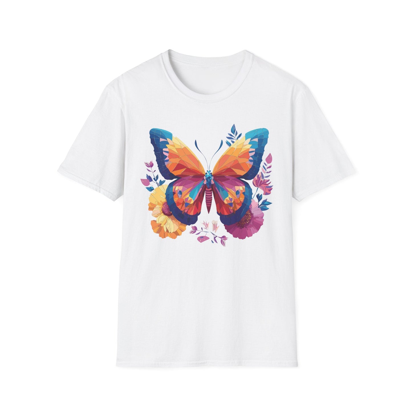Butterfly Shirt Unisex Softstyle Short Sleeve Tee Monarch Butterfly 100 Percent Cotton