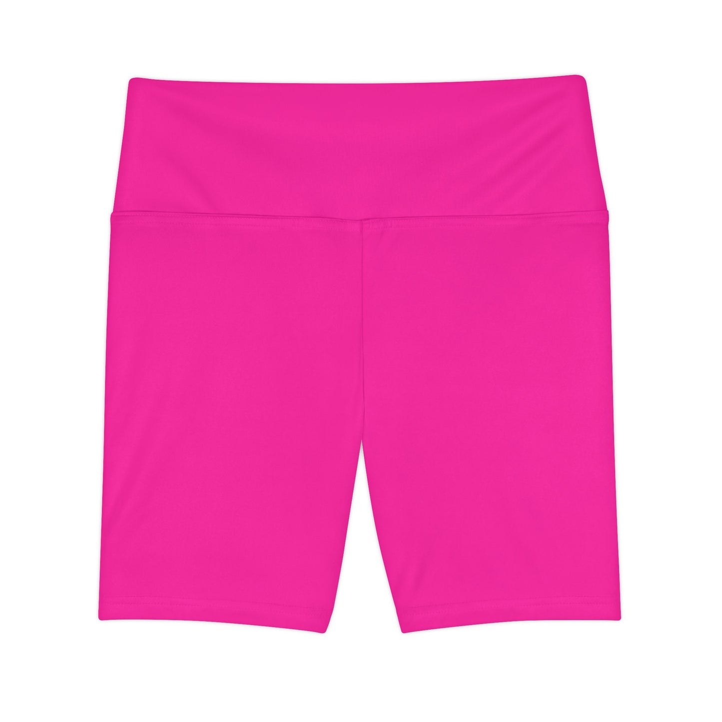 Brilliant Rose Women's Hot Pink Workout Bike Shorts - High-Waist Activewear