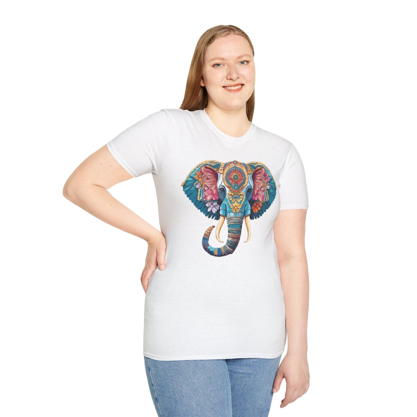 Unisex Elephant Graphic T Shirt Cartoon Elephant Tee Gildan Softstyle 64000 Premium Cotton
