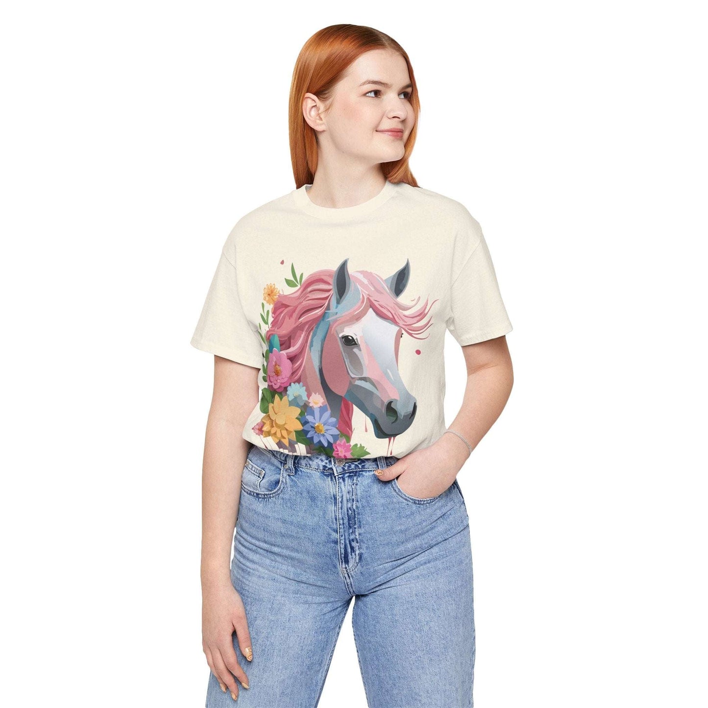 Horse Graphic Unisex 100 Cotton Vintage Animal Art T-Shirt 1